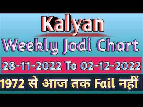 kalyan weekly jodi indian|kalyan jodi chart skin record.